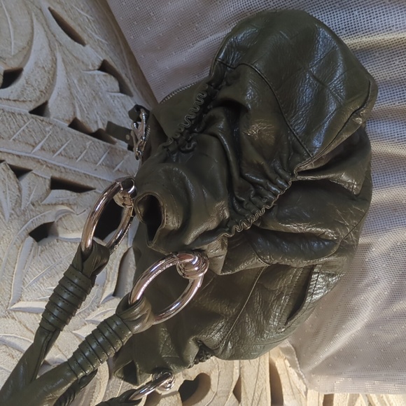 b. makowsky Leather Grean Shoulder Hobo Bag - Picture 11 of 17